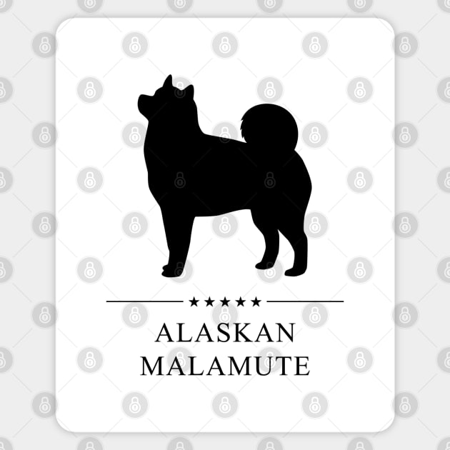 Alaskan Malamute Black Silhouette Sticker by millersye